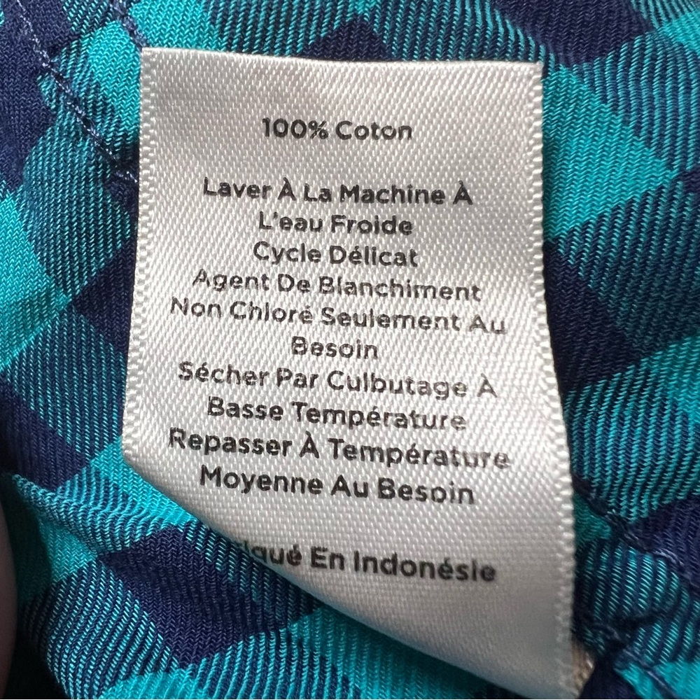 💚Talbots blue checked button down shirt - Picture 4 of 4